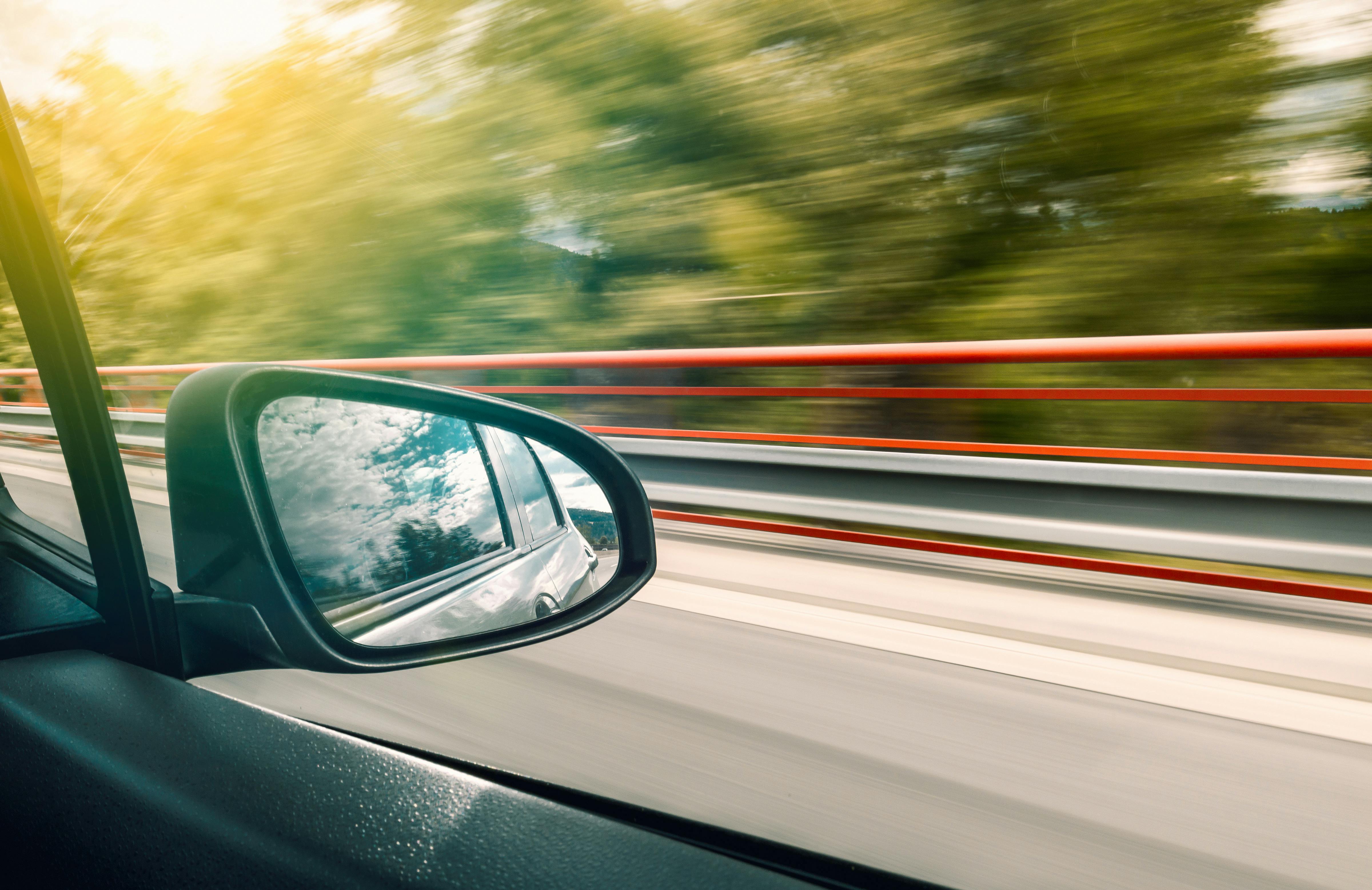 speeding car